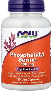 NOW Foods, Phosphatidyl Serine, Phosphatidylserin, 120 pflanzliche Kapseln