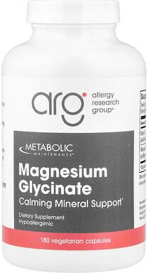 Metabolic Maintenance, Magnesiumglycinat, 180 pflanzliche Kapseln