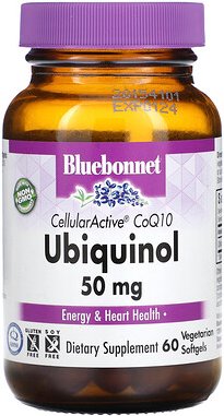 Bluebonnet Nutrition, CellularActive CoQ10, Ubichinol, 50 mg, 60 vegetarische Weichkapseln