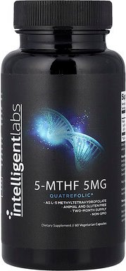 Intelligent Labs, 5-MTHF, 5 mg, 60 pflanzliche Kapseln
