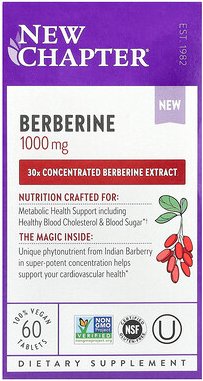 New Chapter, Berberine, 60 Vegan Tablets (500 mg per Tablet)