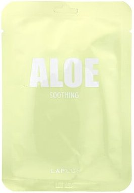 Lapcos, Aloe Sheet Mask, Tuchmaske mit Aloe, Soothing, beruhigend, 1 Tuchmaske, 33 ml (1,11 fl. oz.)