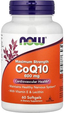 NOW Foods, CoQ10 mit Vitamin E und Lecithin, 60 Weichkapseln