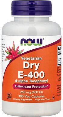 NOW Foods, Vegetarian Dry E-400, 268 mg (400 IU), 100 pflanzliche Kapseln