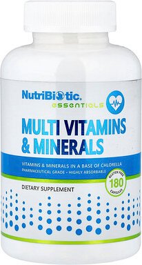 NutriBiotic, Essentials, Multivitamine und Mineralien, 180 Kapseln