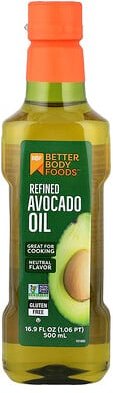 BetterBody Foods, Refined Avocado Oil, raffiniertes Avocadoöl, 500 ml (16,9 fl. oz.)