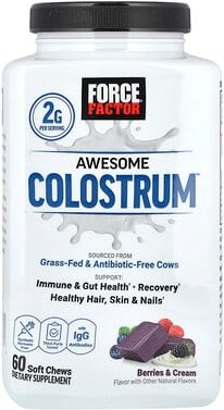 Force Factor, Amazing Colostrum™, Beeren und Sahne, 60 Kau-Snacks