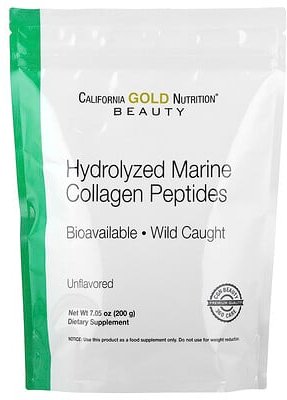 California Gold Nutrition, Hydrolysierte Meereskollagenpeptide, geschmacksneutral, 200 g