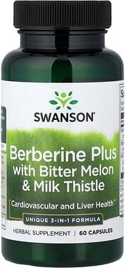 Swanson, Berberine Plus mit Bittermelone und Mariendistel, 60 Kapseln