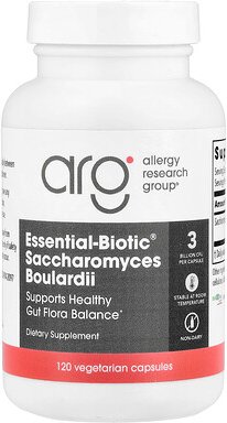 Allergy Research Group, Essential-Biotic® Saccharomyces Boulardii, Saccharomyces boulardii, 120 pflanzliche Kapseln (150...