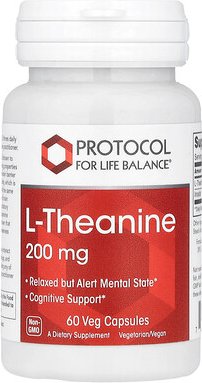 Thumbnail - Protocol for Life Balance, L-Theanine, L-Theanin, 200 mg, 60 pflanzliche Kapseln