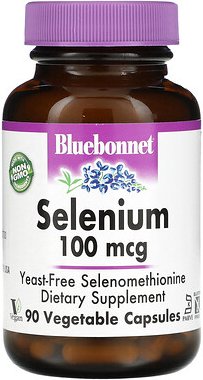 Bluebonnet Nutrition, Selen, 100 mcg, 90 pflanzliche Kapseln