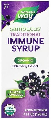 Thumbnail - Nature's Way, Sambucus®, traditioneller Immunsirup, Bio-Holunderextrakt, ab 7 Jahren, 50 mg, 120 ml (4 fl. oz.)