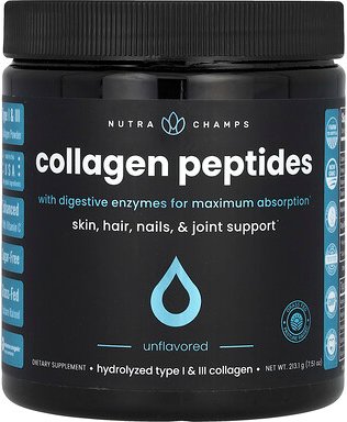 NutraChamps, Collagen Peptides with Digestive Enzymes for Maximum Absorption, Kollagenpeptide mit Verdauungsenzymen für ...