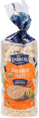 Lundberg, Organic Brown Rice Cakes, Bio-Naturreiswaffeln, Zimt-Toast, 269 g (9,5 oz.)