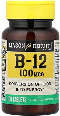 Mason Natural, Vitamin B12, 100 Tabletten