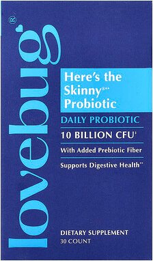 LoveBug Probiotics, Here's The Skinny® Probiotic, Probiotikum zur Unterstützung einer gesunden Verdauung, 30 Tabletten