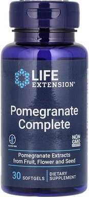 Life Extension, Pomegranate Complete, Granatapfel-Präparat, 30 Weichkapseln