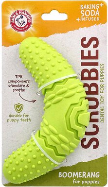 Arm & Hammer, Scrubbies, Zahnspielzeug für Welpen, Boomerang, 1 Spielzeug