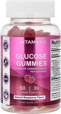 Vitamatic, Glucose-Fruchtgummis, natürliche Himbeere, 60 Fruchtgummis, 150 g (5,3 oz.)