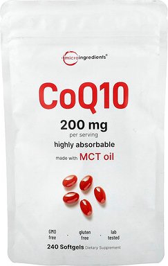 Micro Ingredients, CoQ10, 240 Weichkapseln (100 mg pro Weichkapsel)