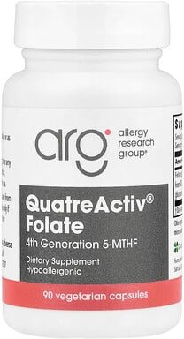 Allergy Research Group, QuatreActiv® Folate, 90 pflanzliche Kapseln (833 mcg pro Kapsel)