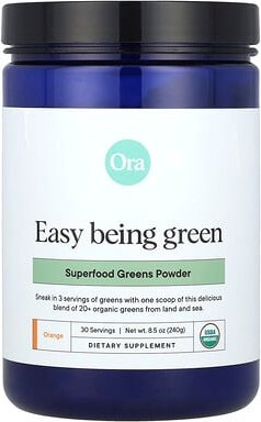 Thumbnail - Ora, Easy Being Green, Superfood Greens Powder, Superfood-Gemüse-Pulver, Orange, 240 g (8,5 oz.)
