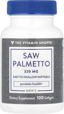 The Vitamin Shoppe, Men‘s Saw Palmetto, Sägepalmenbeere für Männer, 320 mg, 100 Weichkapseln