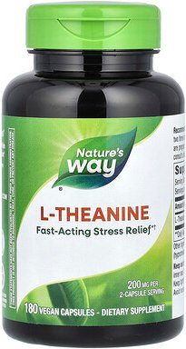 Nature's Way, L-Theanine, L-Theanin, 180 vegane Kapseln (100 mg pro Kapsel)