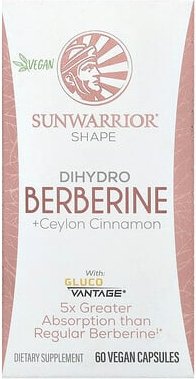 Thumbnail - Sunwarrior, Shape, Dihydro Berberine + Ceylon Cinnamon, Dihydro-Berberin + Ceylon-Zimt, 60 vegane Kapseln