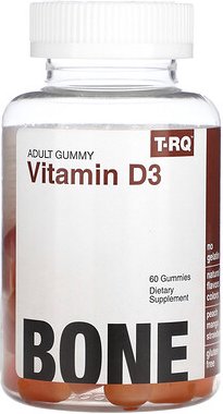 T-RQ, Gummi für Erwachsene, Vitamin D3, Pfirsich, Mango, Erdbeere, 60 Fruchtgummis