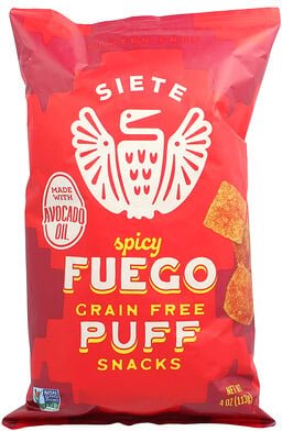 Thumbnail - Siete, Grain Free Puff Snacks, Puff-Snacks ohne Getreide, Spicy Fuego, 113 g (4 oz.)