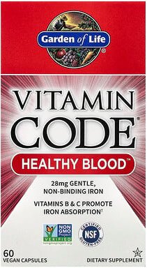 Garden of Life, Vitamin Code®, Healthy Blood™, 60 vegane Kapseln