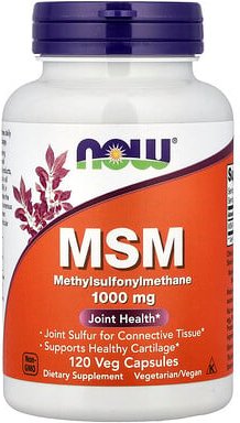 NOW Foods, MSM, Methylsulfonylmethan, 120 pflanzliche Kapseln (1.000 mg pro Kapsel)