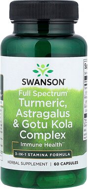 Thumbnail - Swanson, Full Spectrum Turmeric, Astragalus & Gotu Kola Complex, Kurkuma-, Tragant- und Gotu-Kola-Komplex, 60 Kapseln
