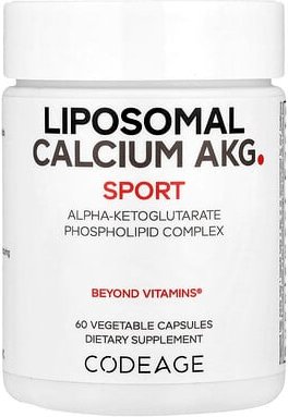Codeage, Liposomal Calcium AKG, Sport, liposomales Calcium-AKG, 700 mg, 60 pflanzliche Kapseln
