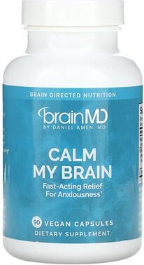 BrainMD, Calm My Brain, Beruhige mein Gehirn, 90 vegane Kapseln