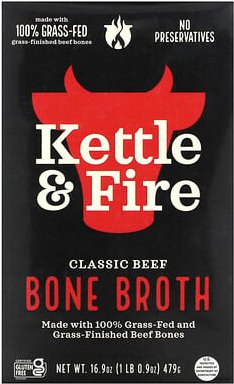 Kettle & Fire, Bone Broth, Classic Beef, Knochenbrühe, 479 g (16,9 oz.)