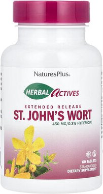 NaturesPlus, Herbal Actives, Johanniskraut, 450 mg, 60 Tabletten