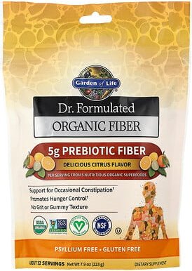 Garden of Life, Dr. Formulated Organic Fiber, formulierte Bio-Ballaststoffe, Zitrus, 223 g (7,9 oz.)