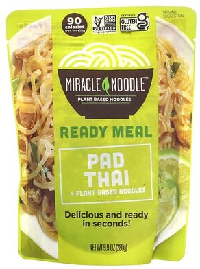 Miracle Noodle, Fertiggericht, Pad Thai + pflanzliche Nudeln, 280 g (9,9 oz.)