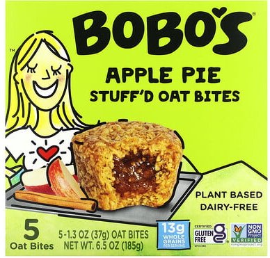 Bobo's Oat Bars, Stuff'd Oat Bites, Apfelkuchen, 5 Bites, je 37 g (1,3 oz.)