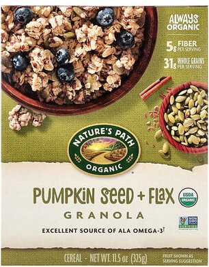 Nature's Path, Bio-Kürbiskern- + Leinsamen-Granola, 325 g