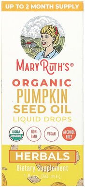 MaryRuth's, Organic Kürbiskernöl Flüssigtropfen, alkoholfrei, 459 mg, 30 ml (1 fl. oz.)