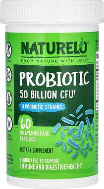 NATURELO, Probiotic, Probiotikum, 50 Milliarden KBE, 60 Kapseln mit verzögerter Freisetzung