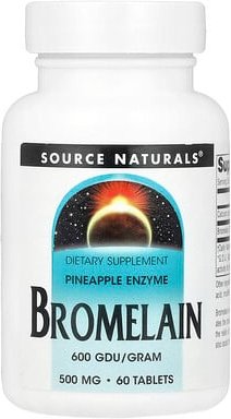 Source Naturals, Bromelain 600 GDU/g, 60 Tabletten