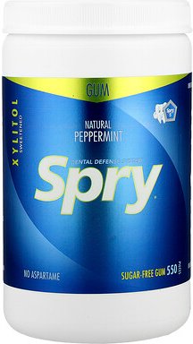 Xlear, Spry®, Chewing Gum, Kaugummi, natürliche Pfefferminze, 550 Stück
