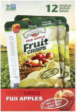 Thumbnail - Brothers-All-Natural, Fruit Crisps, Fuji Apple, Fruchtchips, Fuji-Apfel, 12 Beutel mit Einzelportionen, je 10 g (0,35 oz...