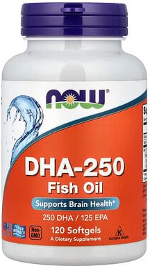 NOW Foods, DHA-250, Fischöl, 120 Weichkapseln