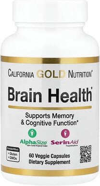 California Gold Nutrition, Ergänzungsmittel zur Unterstützung der Gehirngesundheit mit Alpha-Glycerophosphorylcholin, Ca...